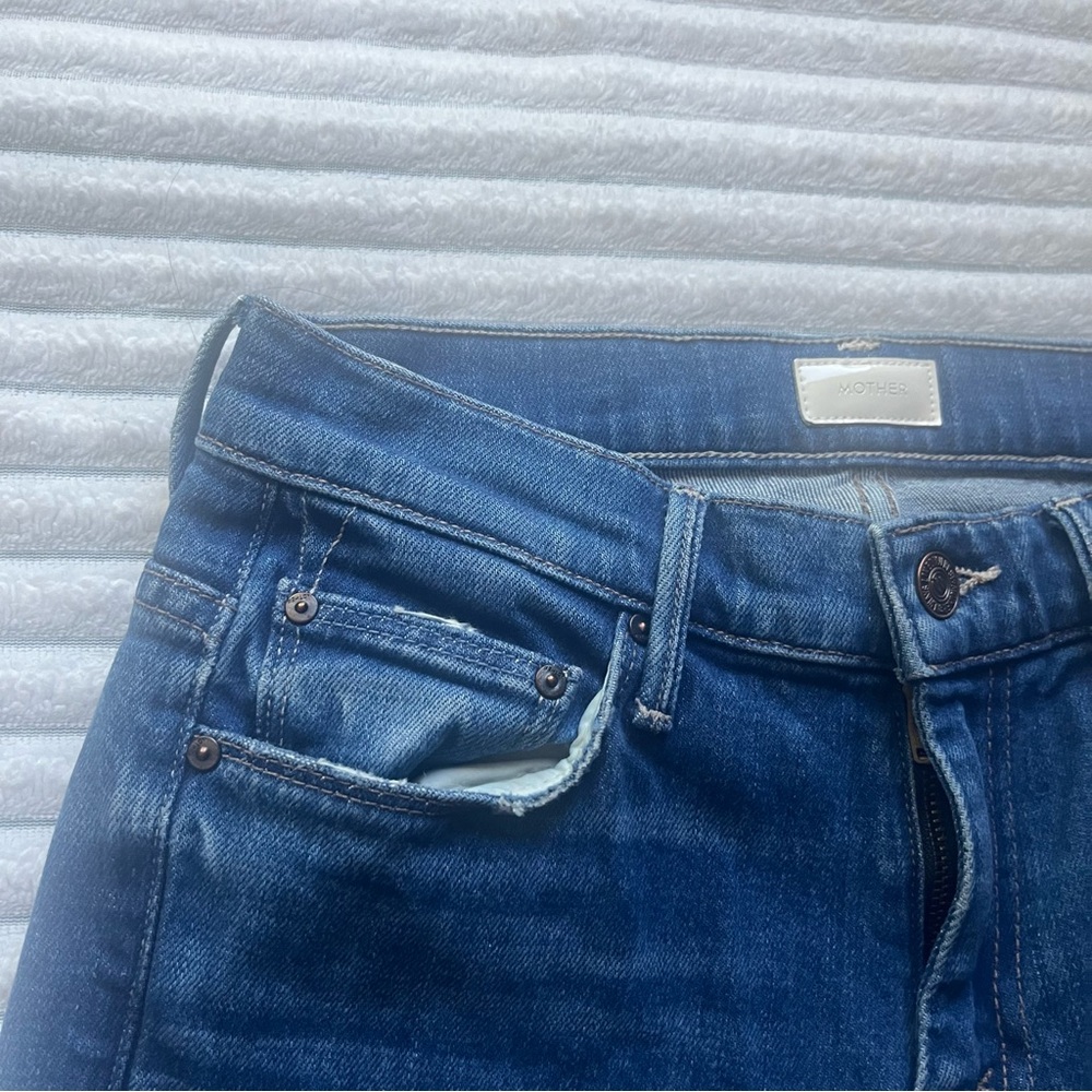 MOTHER Embroidered Weekender Fray Jeans - Picture 8 of 14